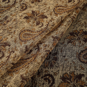 Pedana Hand Block Print Natural Dyed Kota Doria Cotton Kalamkari Fabric 08