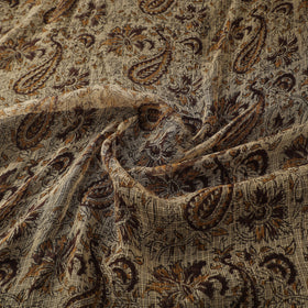 Pedana Hand Block Print Natural Dyed Kota Doria Cotton Kalamkari Fabric 08
