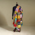Multicolor - patchwork reversible silk bengal kantha work
