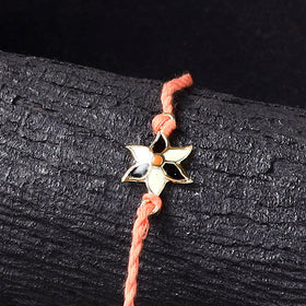 Handcrafted Meenakari Rakhi for Brother with Coir Box 25
