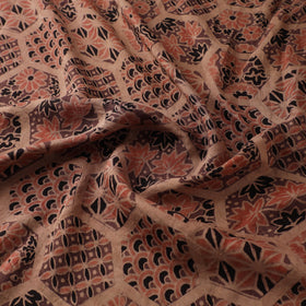 Ajrakh Hand Block Print Natural Dyed Handspun Handwoven Mulberry Silk Fabric 02