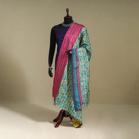 Multicolor - patchwork reversible silk bengal kantha work