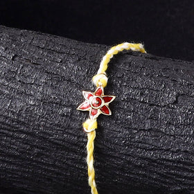 Handcrafted Meenakari Rakhi for Brother with Coir Box 28