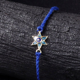 Handcrafted Meenakari Rakhi for Brother with Coir Box 30
