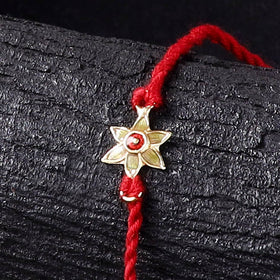 Handcrafted Meenakari Rakhi for Brother with Coir Box 31