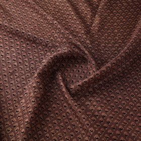 Ajrakh Hand Block Print Natural Dyed Handspun Handwoven Mulberry Silk Fabric 06