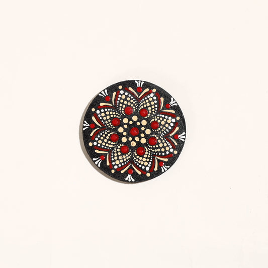 Mandala Art Handpainted Wooden Magnet 11