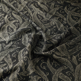 Ajrakh Hand Block Print Natural Dyed Handspun Handwoven Mulberry Silk Fabric  10