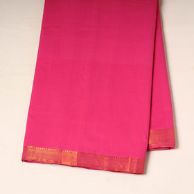 Pink - handloom cotton mangalagiri fabric with zari border