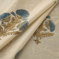 Ajrakh Hand Block Print Natural Dyed Handspun Handwoven Mulberry Silk Fabric 09