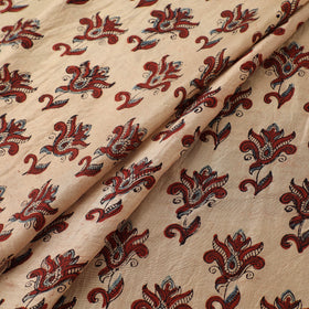 Ajrakh Hand Block Print Natural Dyed Handspun Handwoven Mulberry Silk Fabric  12