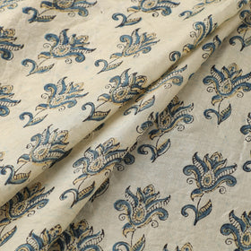 Ajrakh Hand Block Print Natural Dyed Handspun Handwoven Mulberry Silk Fabric  14
