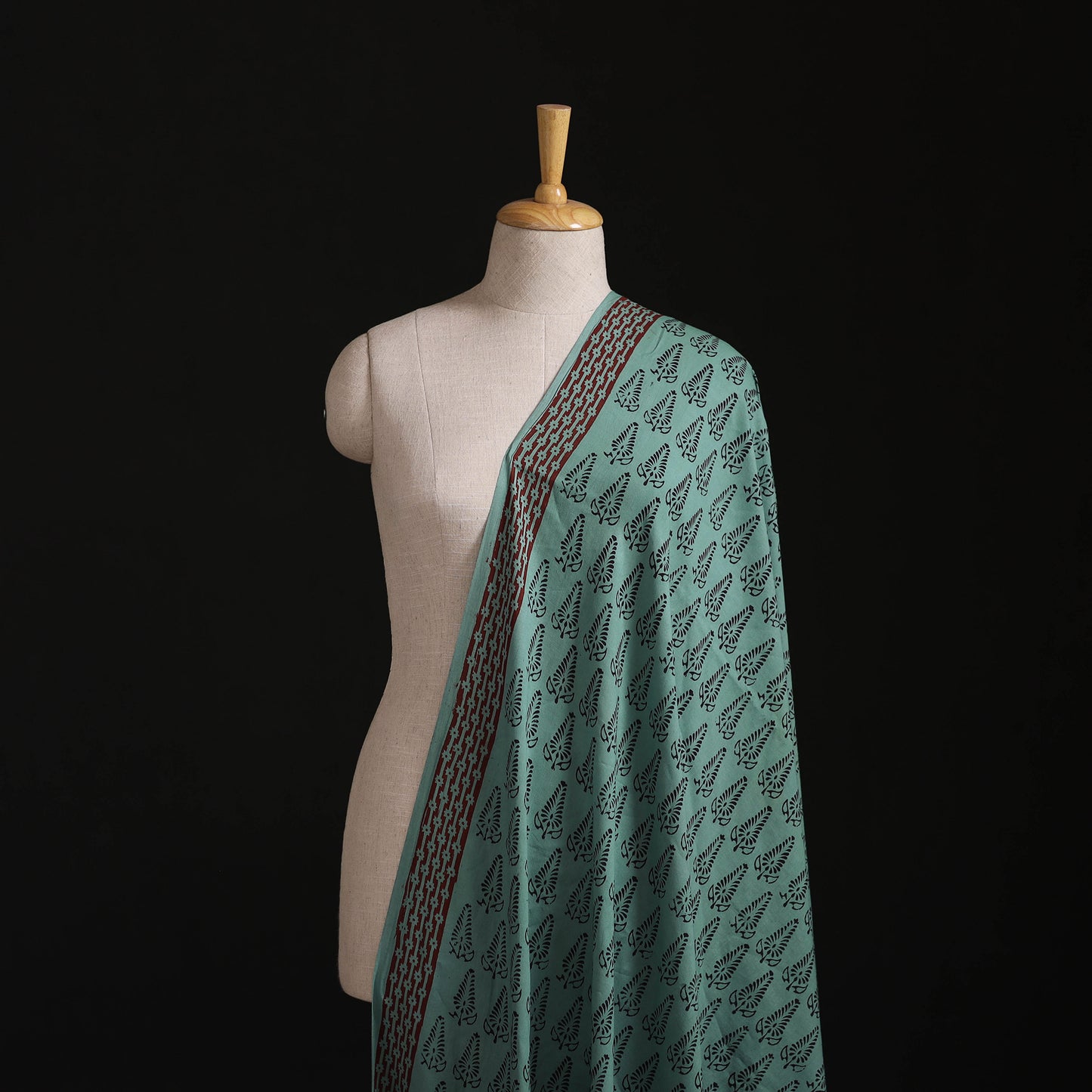 Bagh Hand Block Print Natural Dyed Cotton Fabric 25