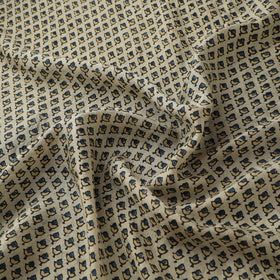 Ajrakh Hand Block Print Natural Dyed Handspun Handwoven Mulberry Silk Fabric  16