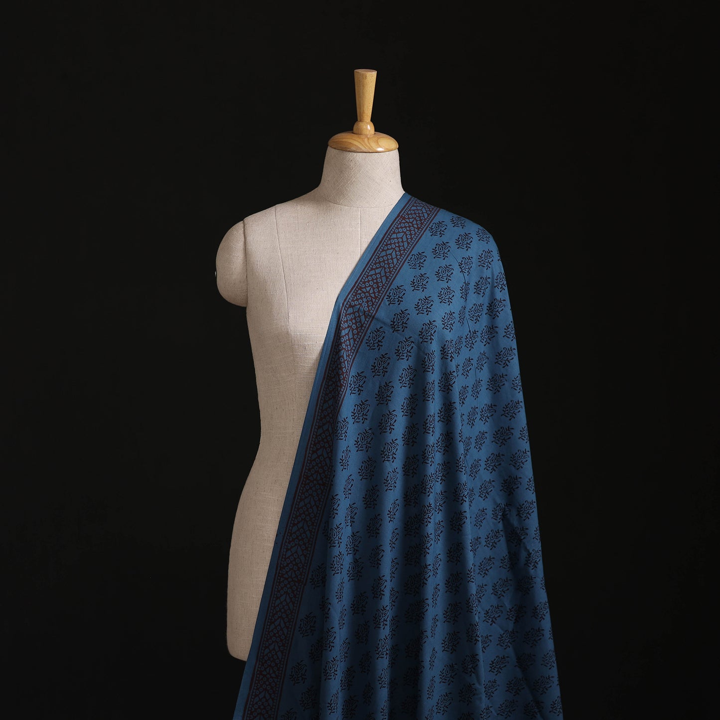 Bagh Hand Block Print Natural Dyed Cotton Fabric 16
