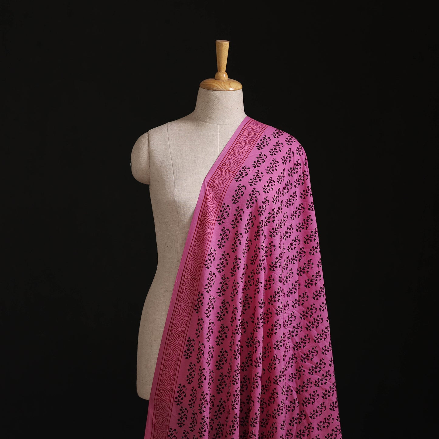 Bagh Hand Block Print Natural Dyed Cotton Fabric 09