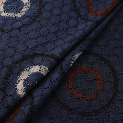 Hakoba Hand Block Ajrakh Print Natural Dyed Cotton Fabric 01