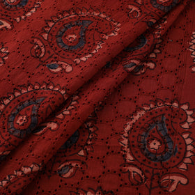 Hakoba Hand Block Ajrakh Print Natural Dyed Cotton Fabric 02