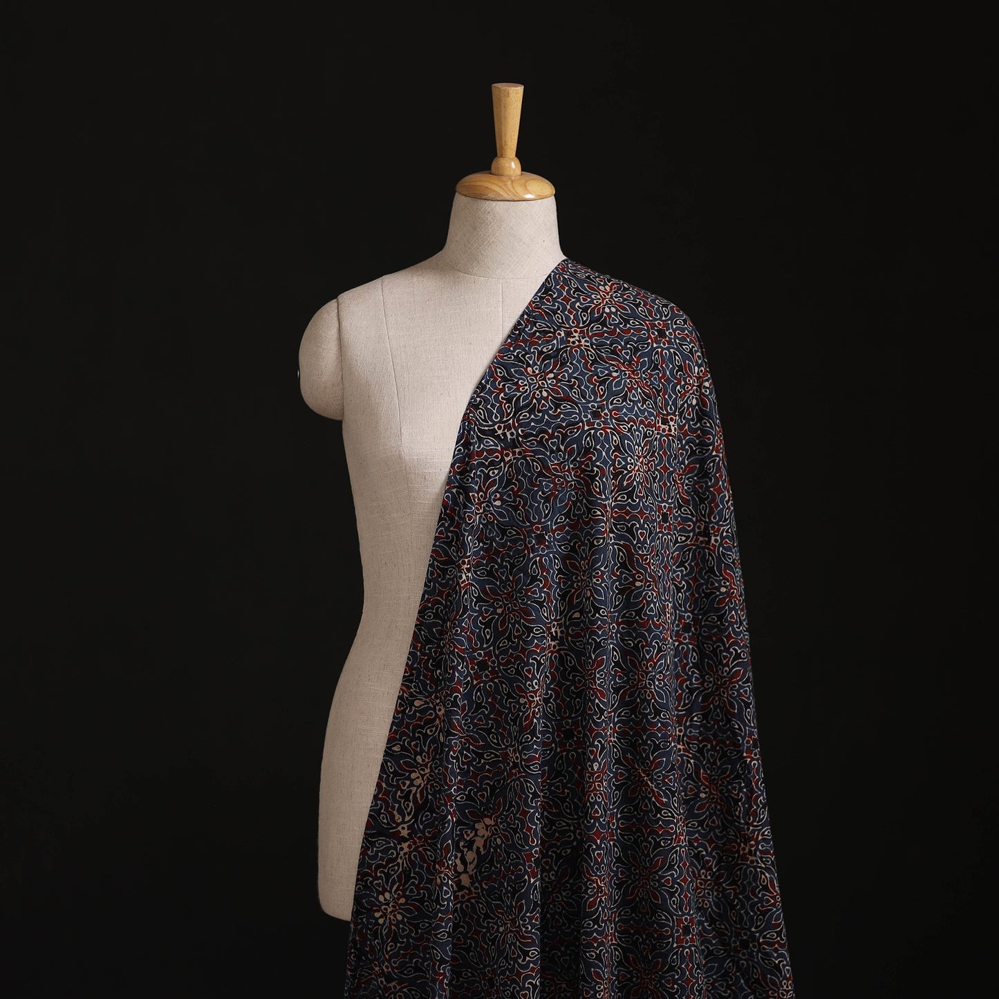 Ajrakh Hand Block Print Natural Dyed Cotton Fabric 30