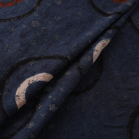 Hakoba Hand Block Ajrakh Print Natural Dyed Cotton Fabric 03