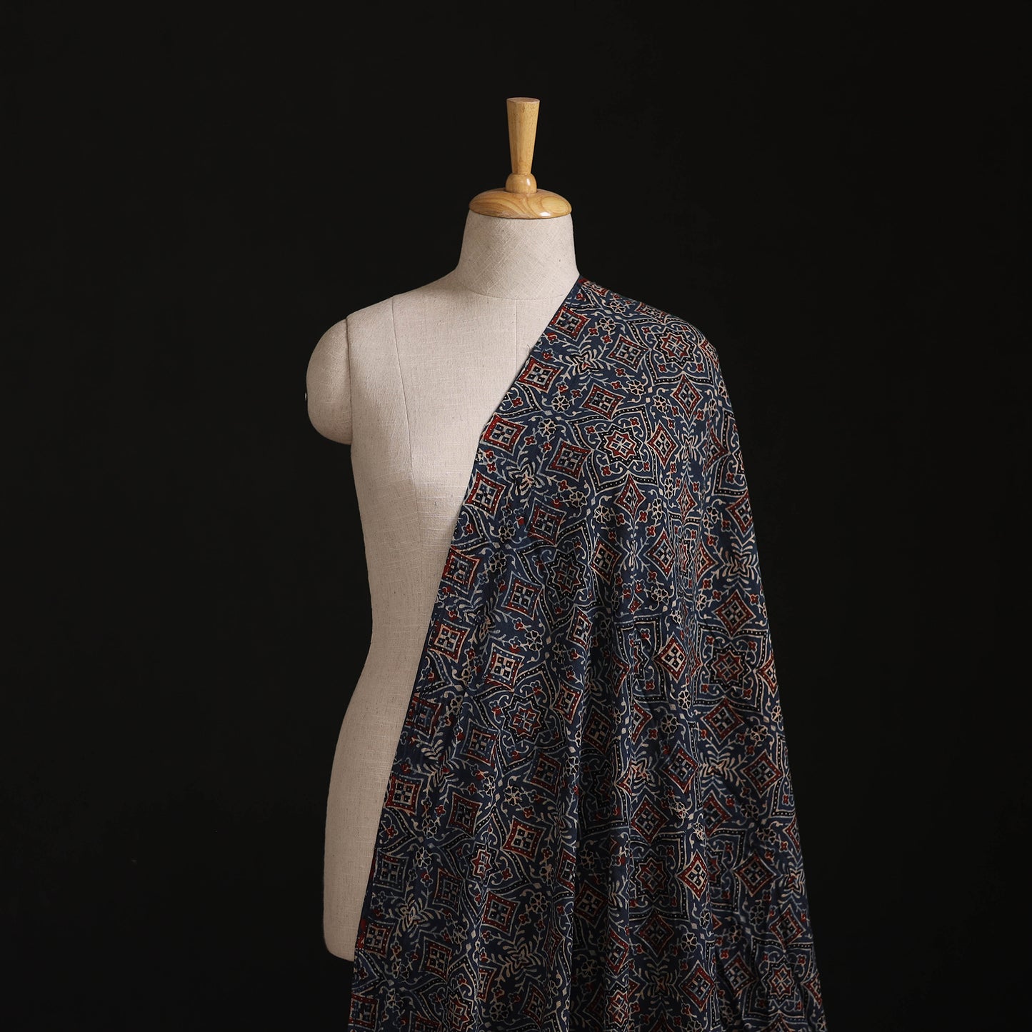 Ajrakh Hand Block Print Natural Dyed Cotton Fabric 29