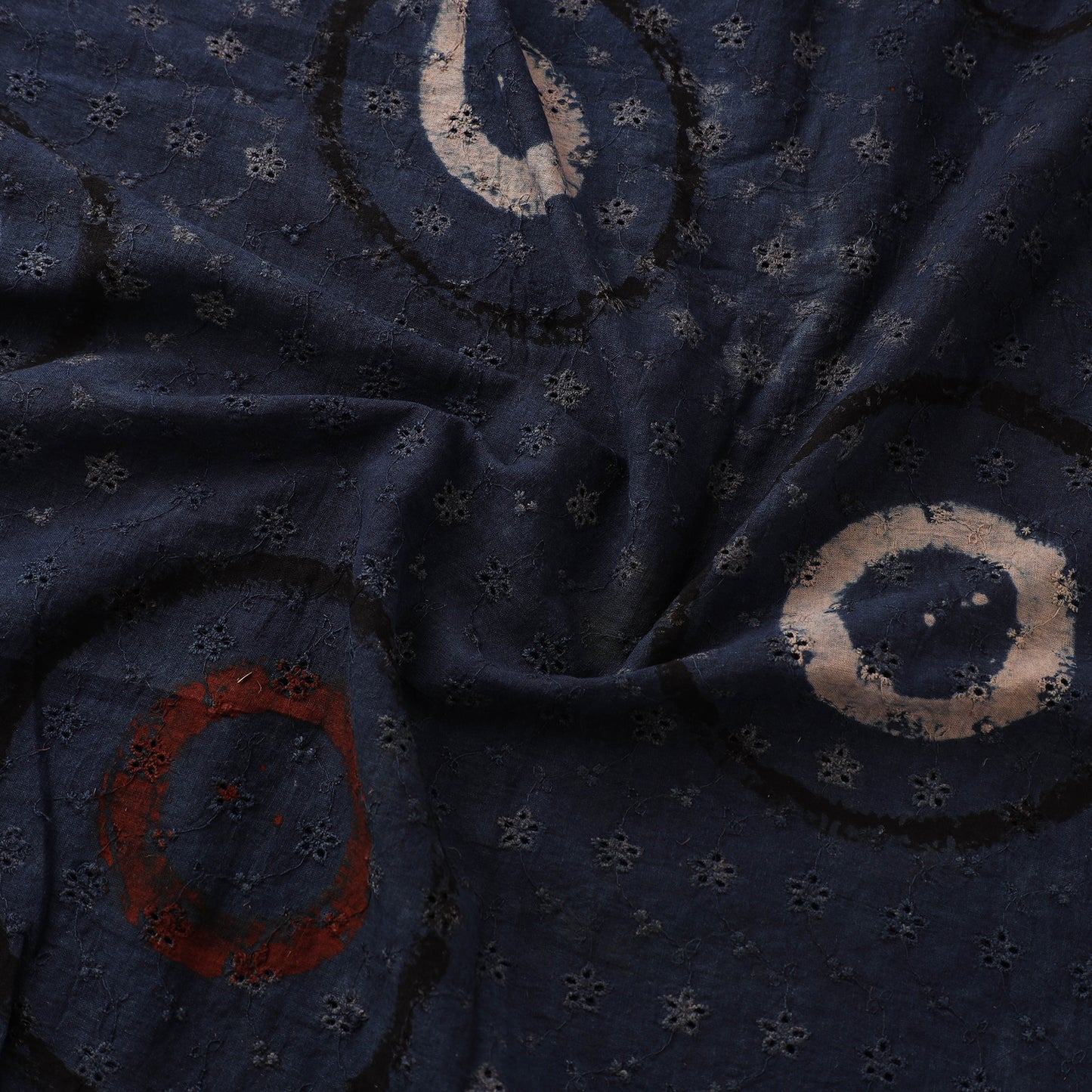 Hakoba Hand Block Ajrakh Print Natural Dyed Cotton Fabric 03
