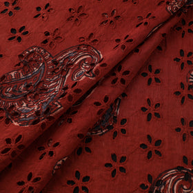 Hakoba Hand Block Ajrakh Print Natural Dyed Cotton Fabric 04