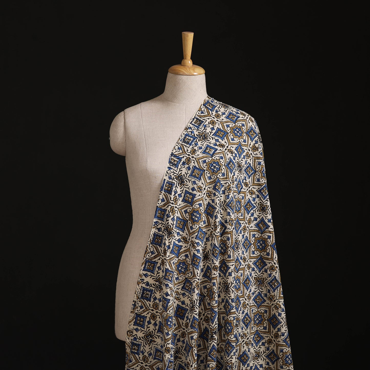 Ajrakh Hand Block Print Natural Dyed Cotton Fabric 27