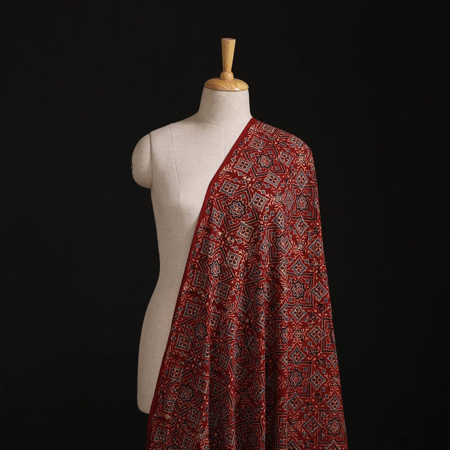 Ajrakh Hand Block Print Natural Dyed Cotton Fabric 24