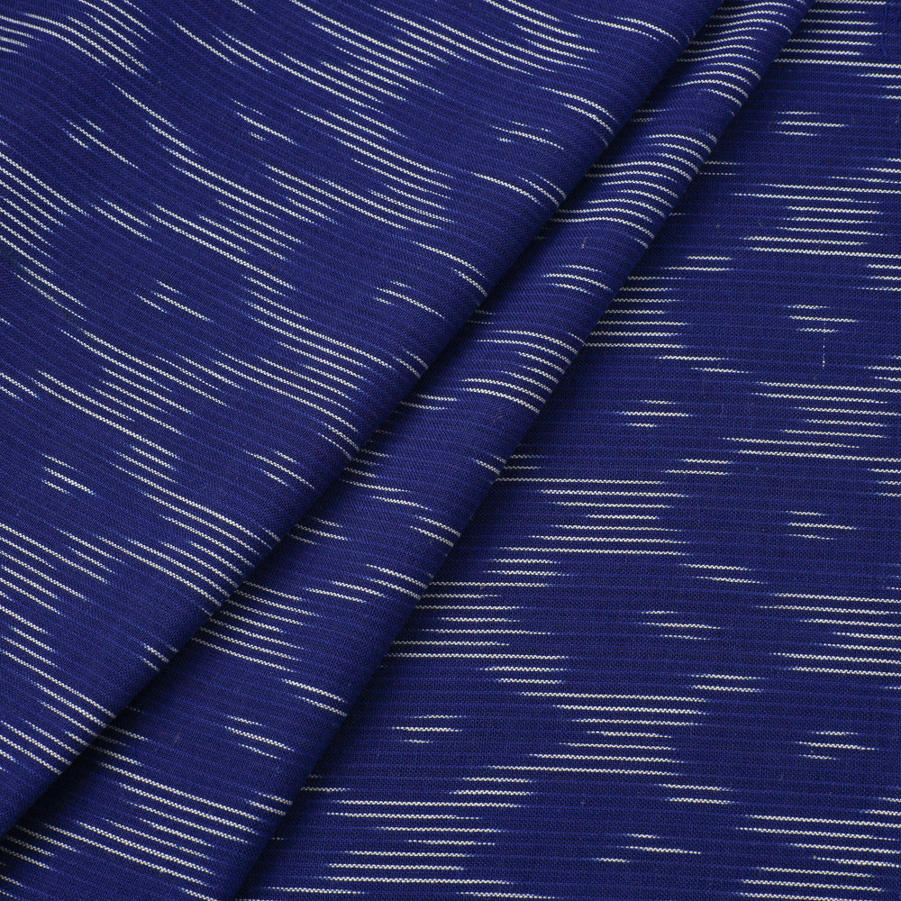 Blue - Pochampally Ikat Weave Cotton Fabric 07