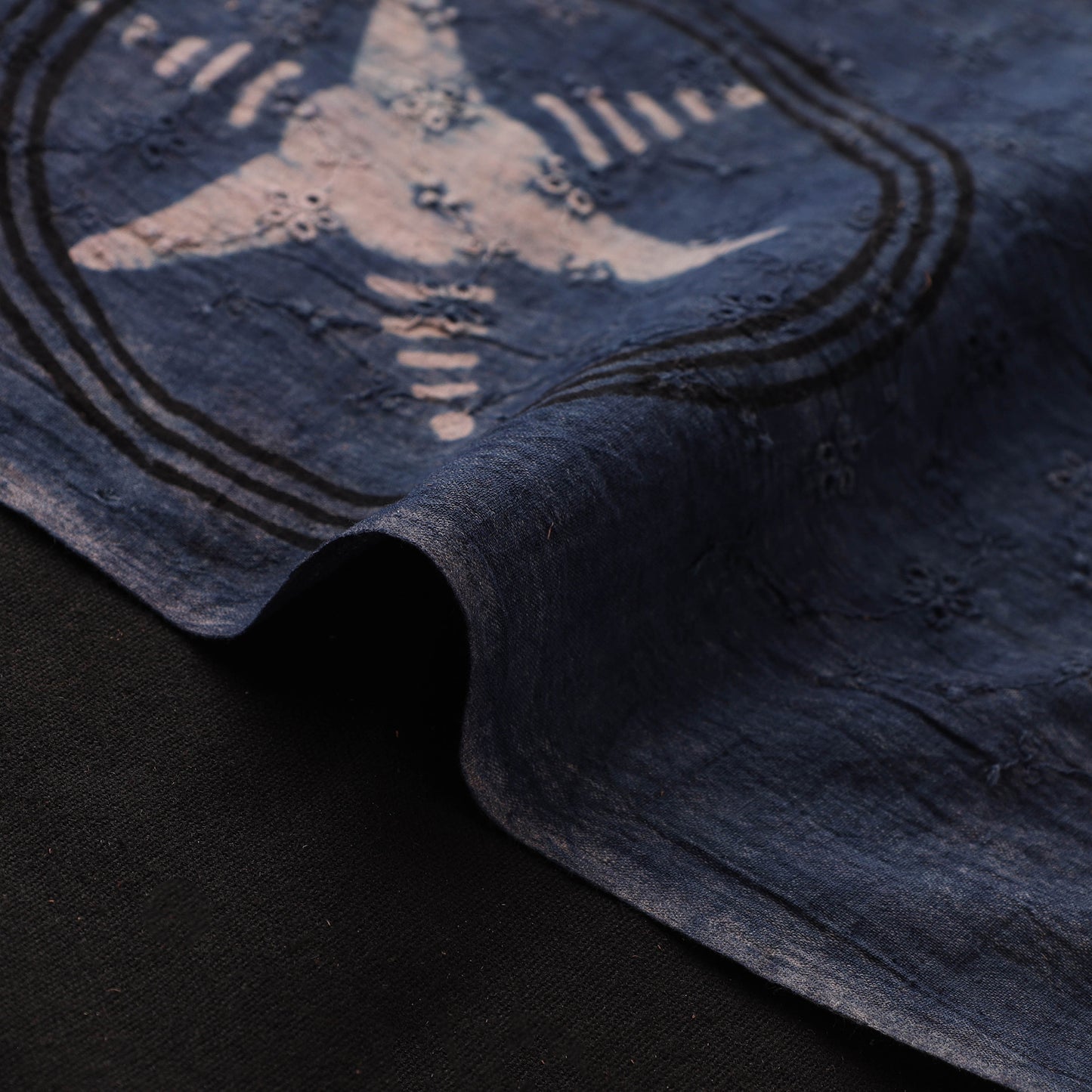 Hakoba Hand Block Ajrakh Print Natural Dyed Cotton Fabric 05