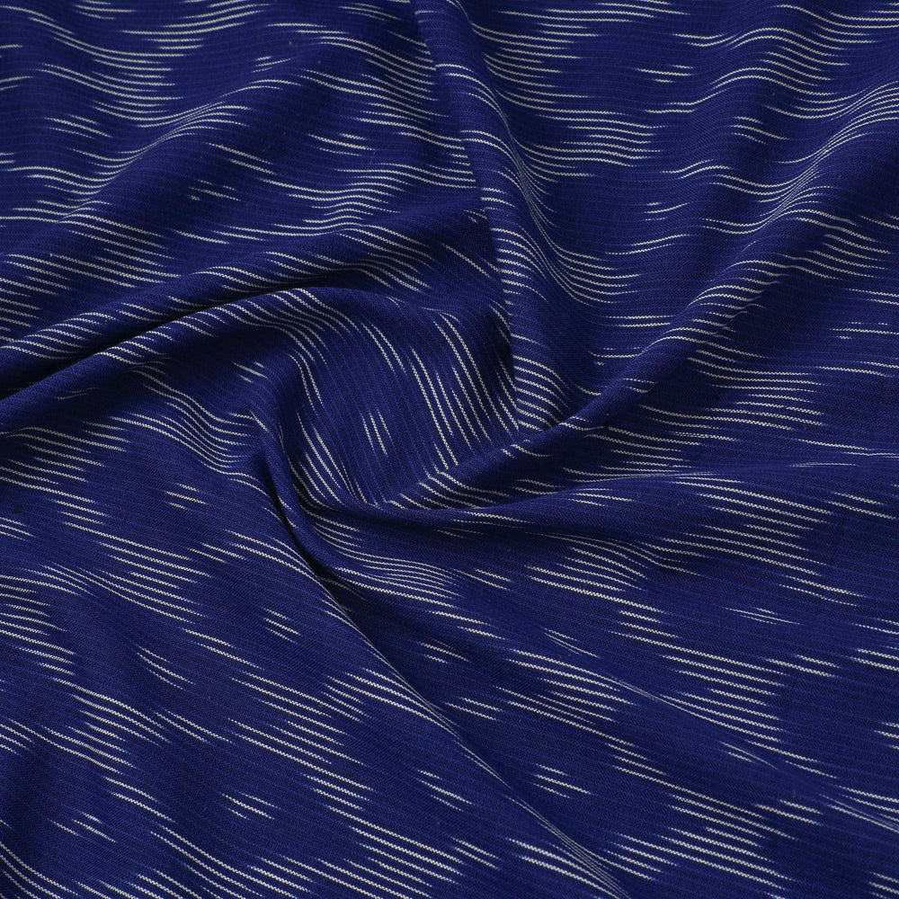 Blue - Pochampally Ikat Weave Cotton Fabric 07