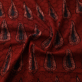 Hakoba Hand Block Ajrakh Print Natural Dyed Cotton Fabric 07