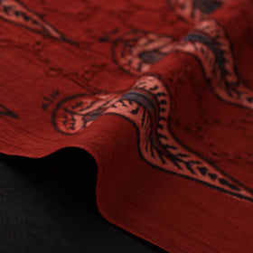 Hakoba Hand Block Ajrakh Print Natural Dyed Cotton Fabric 07