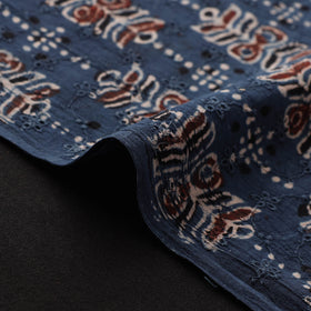 Hakoba Hand Block Ajrakh Print Natural Dyed Cotton Fabric 08