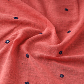 Buy Pink Handloom Mirror Work Organic Kala Cotton Fabric