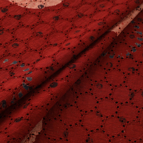Hakoba Hand Block Ajrakh Print Natural Dyed Cotton Fabric 11