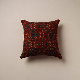 Ajrakh Hand Block Print Cushion Cover (16 x 16 in) 01