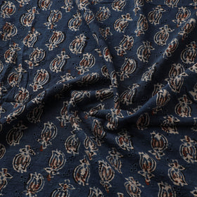 Hakoba Hand Block Ajrakh Print Natural Dyed Cotton Fabric 12