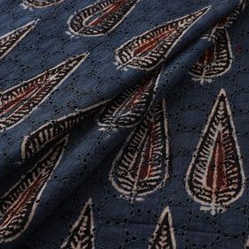 Hakoba Hand Block Ajrakh Print Natural Dyed Cotton Fabric 14