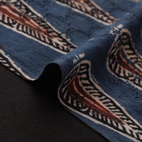 Hakoba Hand Block Ajrakh Print Natural Dyed Cotton Fabric 14