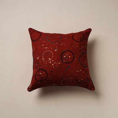 Ajrakh Hand Block Print Cushion Cover (16 x 16 in) 04