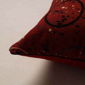 Ajrakh Hand Block Print Cushion Cover (16 x 16 in) 04