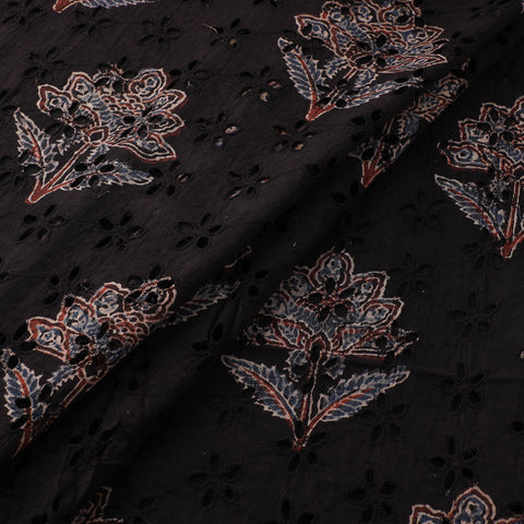 Hakoba Hand Block Ajrakh Print Natural Dyed Cotton Fabric 17