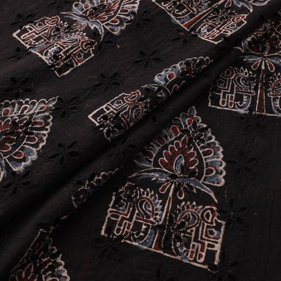 Hakoba Hand Block Ajrakh Print Natural Dyed Cotton Fabric 18