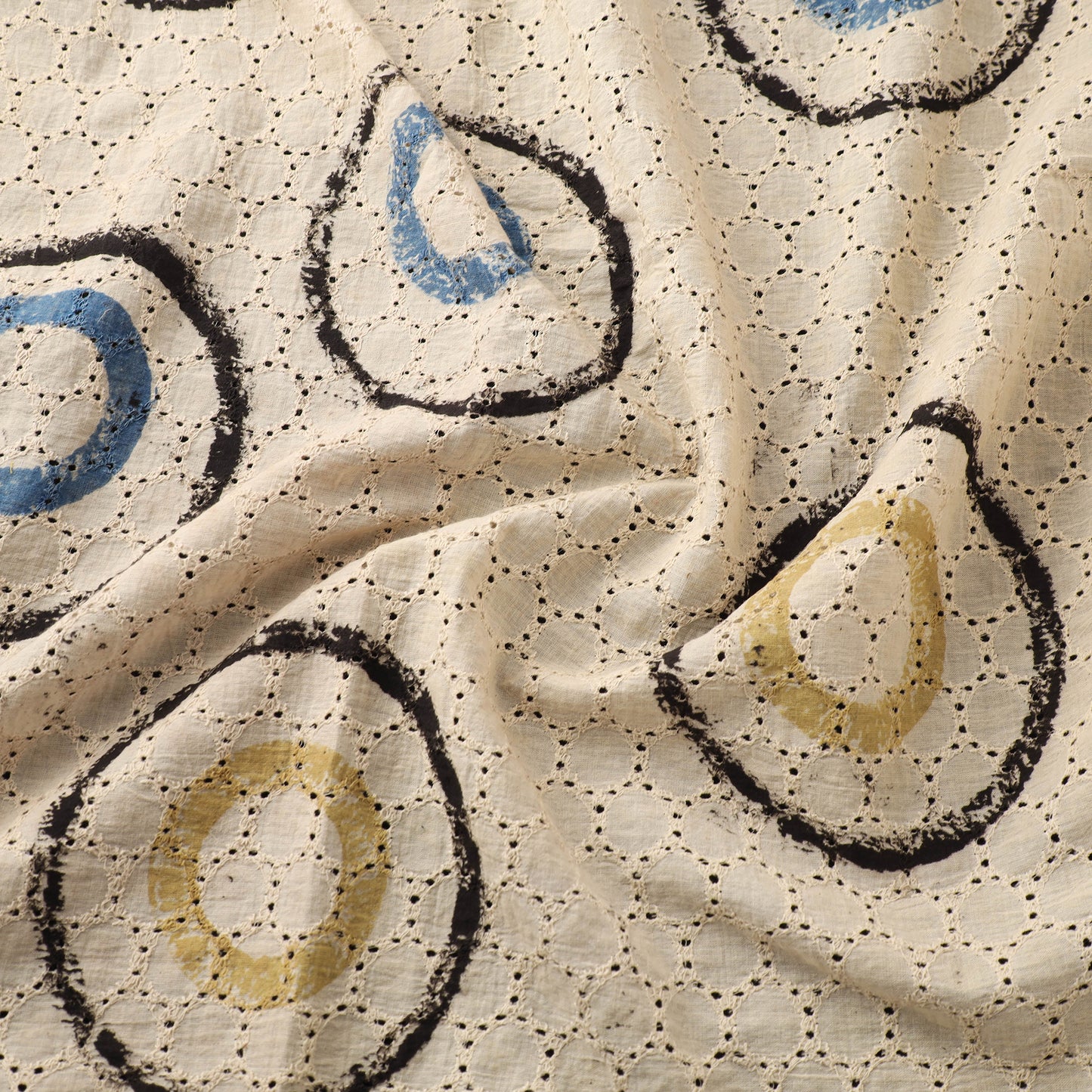 Hakoba Hand Block Ajrakh Print Natural Dyed Cotton Fabric 19