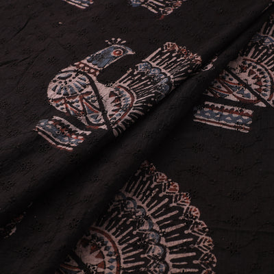 Hakoba Hand Block Ajrakh Print Natural Dyed Cotton Fabric 20