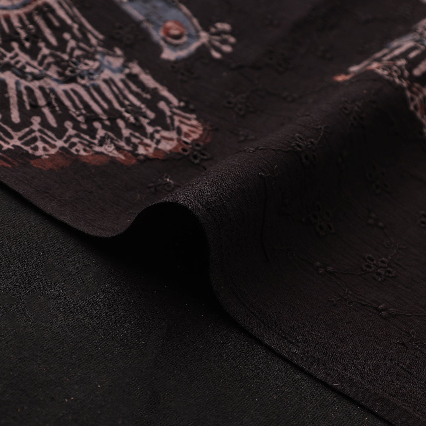 Hakoba Hand Block Ajrakh Print Natural Dyed Cotton Fabric 20