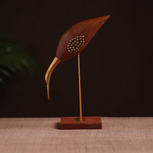 Handcrafted Mango Wooden and Brass Swan 01