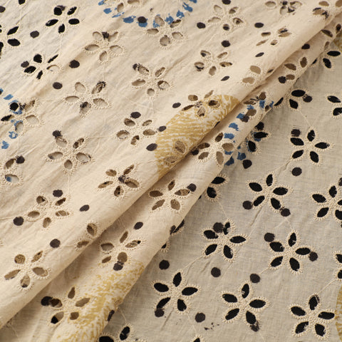 Hakoba Hand Block Ajrakh Print Natural Dyed Cotton Fabric 21
